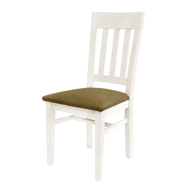 Esszimmerstuhl Typ B Weiß 48 x 101 x 52cm Weiß/Honig