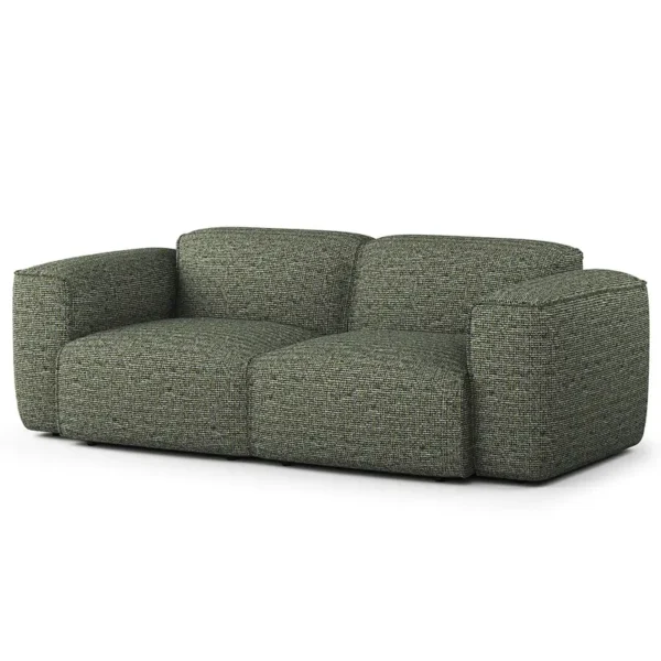 2-Sitzer Sofa Grün/Moosgrün Chenille Enne 220 x 71 x 102cm Modern