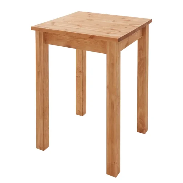 Massiver Bartisch 78 x 103 x 78cm Braun/Kiefer Laugenfarbig