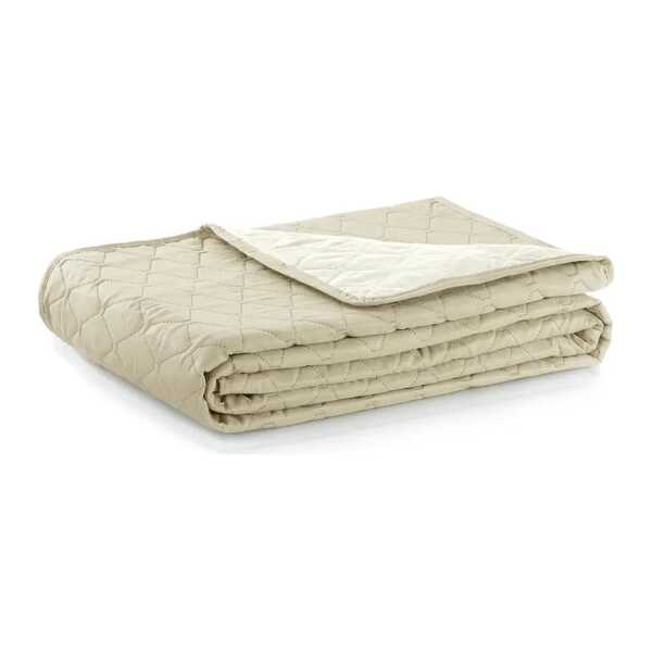 Tagesdecke Daxel 260 x 280cm Beige/Beige/Weiß Microfaser