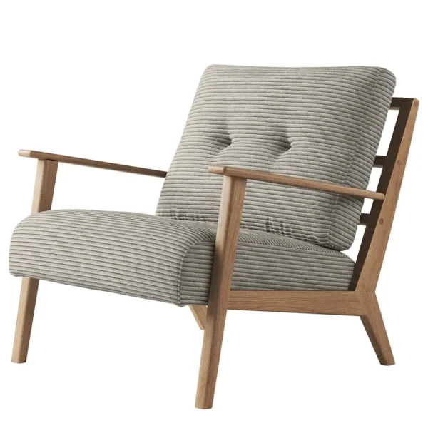 Sessel Grau/Graubraun Cordstoff Scilla 83 x 80 x 75cm