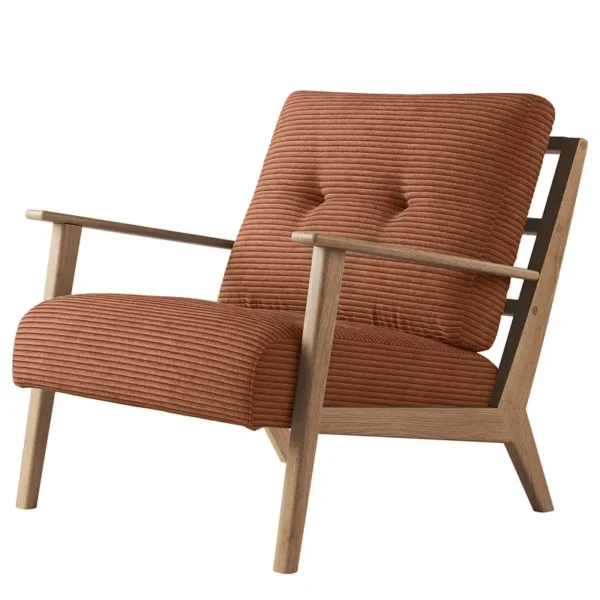 Sessel Braun/Braun Cordstoff Scilla 83 x 80 x 75cm