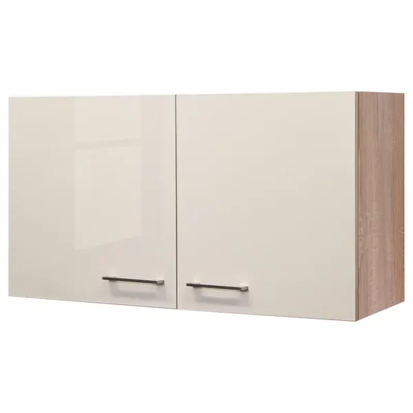 Hängeschrank Cresta mit Metallgriff 100 x 55 x 32cm Beige/Kaschmir