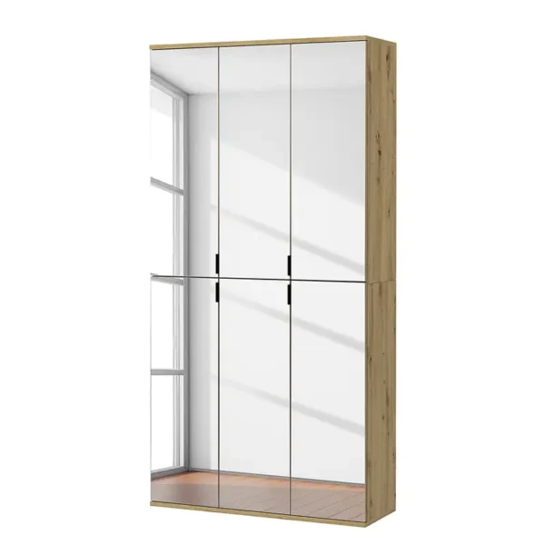 Schuhschrank Typ A 91cm Holz/Eiche Artisan Dekor