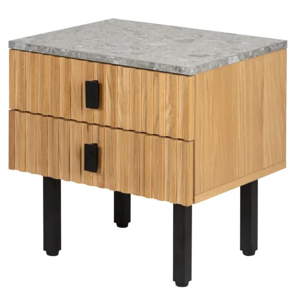 Nachtkommode NYAM 48 x 50 x 40cm Braun/Beige