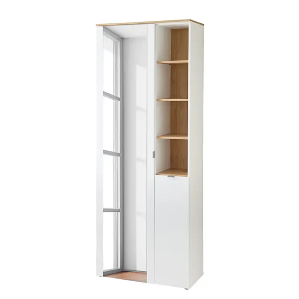 Garderobenschrank 78 x 202 x 38cm Weiß/Weiß