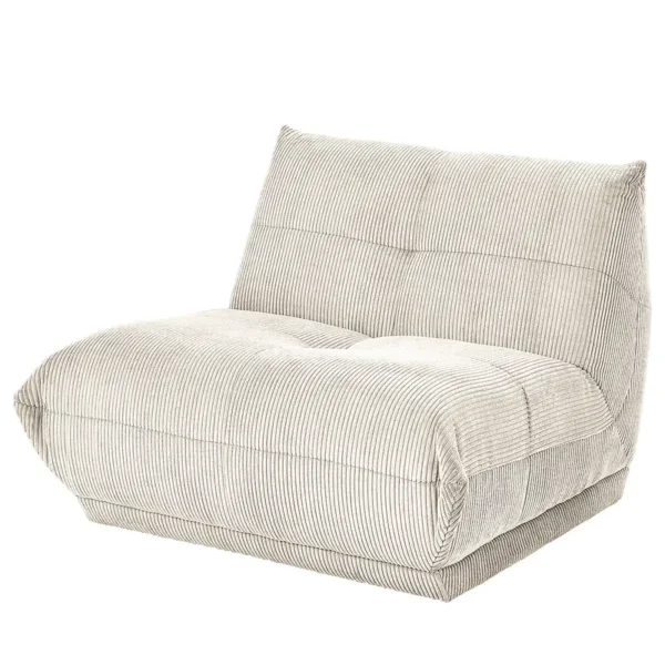 Sofaelement 1,5-Sitzer Nielson Weiß Cordstoff Riffka 105 x 80 x 112cm Landhaus