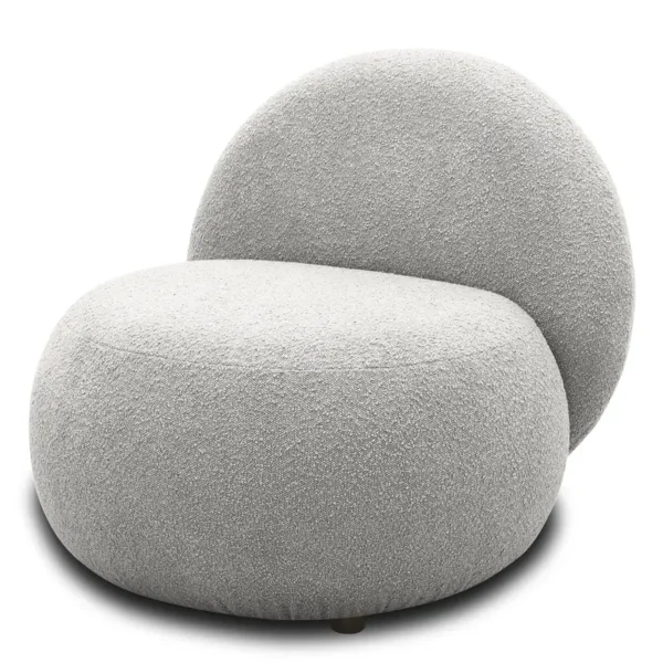 Sessel STOOLA Grau Bouclé Stoff Basima 73 x 76 x 75cm