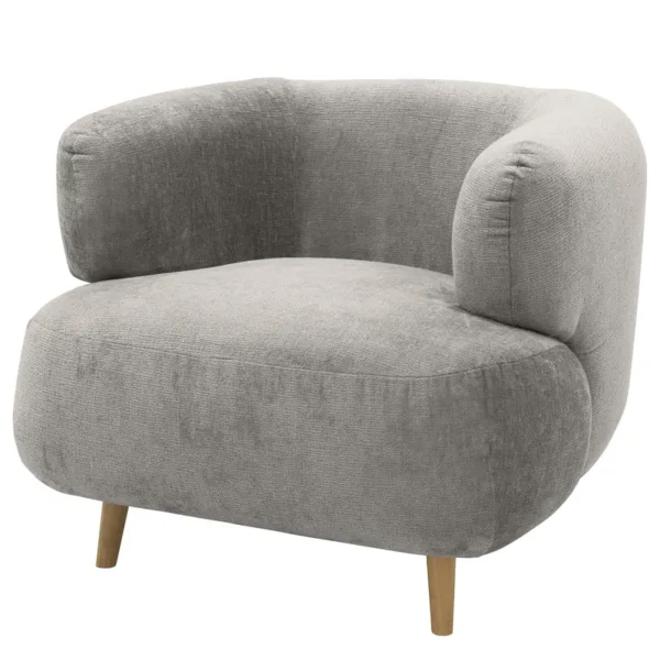 Sessel NELIS Grau Chenille Pelagia 90 x 73 x 86cm