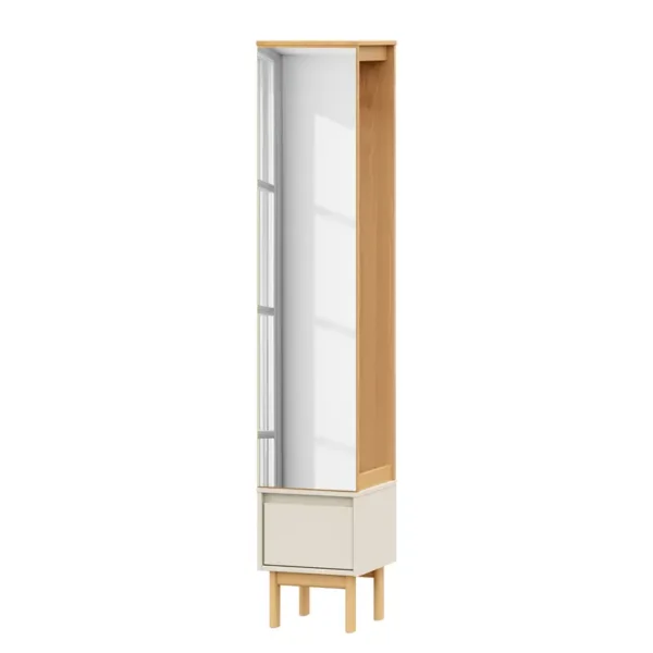 Massive Garderobe 35 x 188 x 35cm Braun/Beige