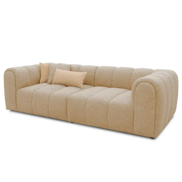 Big-Sofa DREVJA Gold Webstoff Hevi 118 x 69 x 254cm Modern