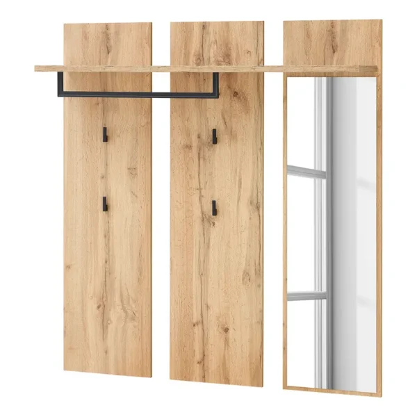 Garderobenpaneel 120 cm 120 x 130 x 30cm Weiß