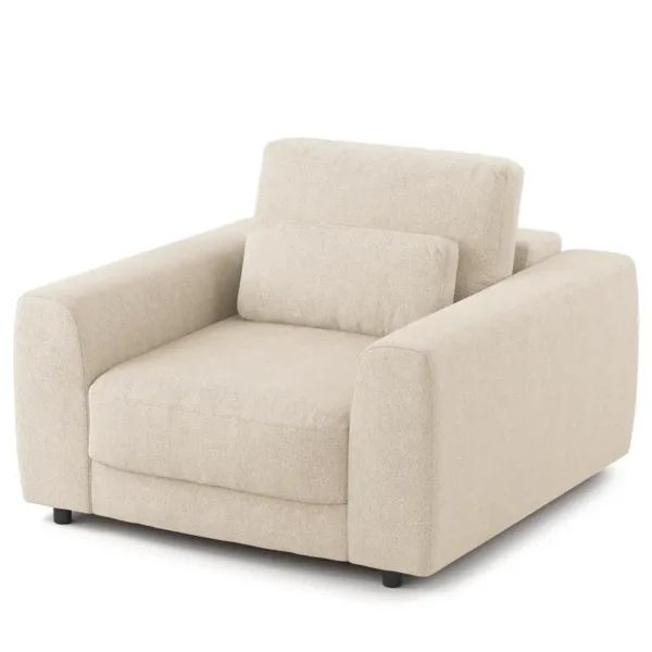 Sessel Beige Webstoff Saia 116 x 80 x 117cm