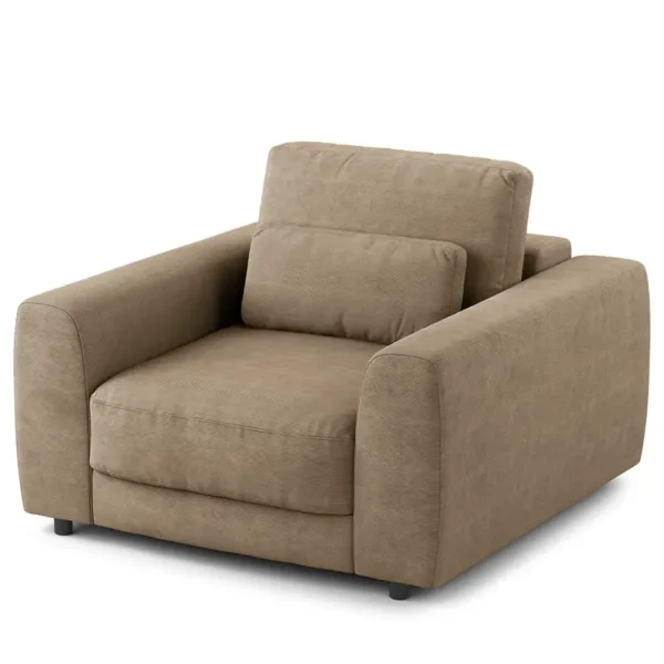 Sessel Braun/Taupe Cordstoff Snor 116 x 80 x 117cm