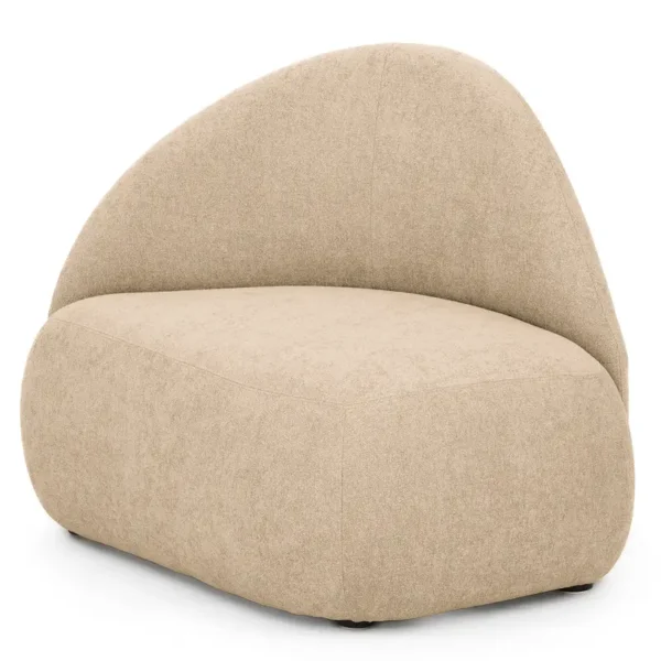 Sessel GANI Beige Bouclé Stoff Sideri ohne Hocker 88 x 82 x 68cm