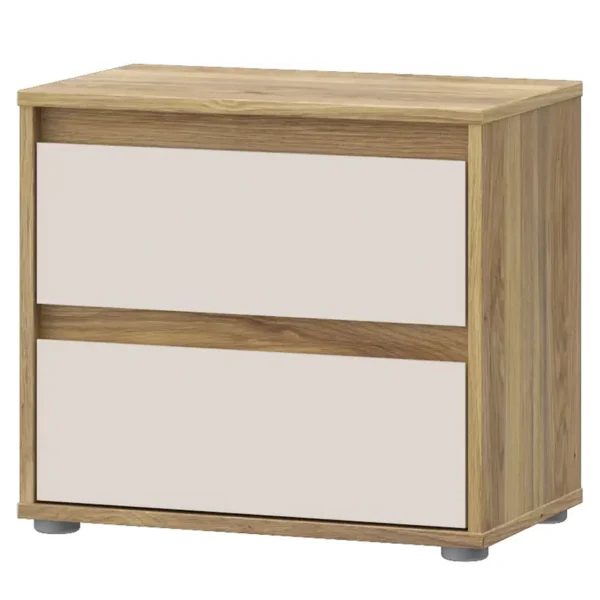 Nachtkommode 48 x 43 x 29cm Braun/Beige