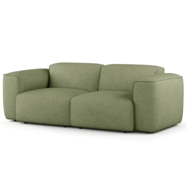 2-Sitzer Sofa Grün Webstoff Amaris 220 x 71 x 102cm Modern