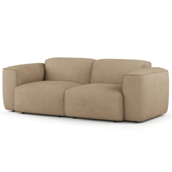 2-Sitzer Sofa Beige Bouclé Stoff Helay 220 x 71 x 102cm Modern