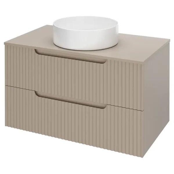 Waschtisch COLORIA Typ D 102 x 63 x 46cm Braun/Taupe