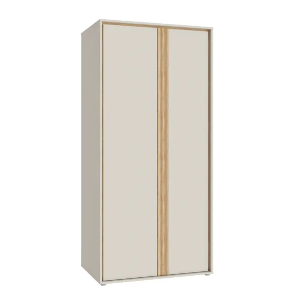 Kleiderschrank 91cm Braun/Beige
