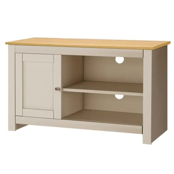 TV-Lowboard Gunnadi Spanplatte, foliert Beige/Sandgrau 95 x 58 x 39cm