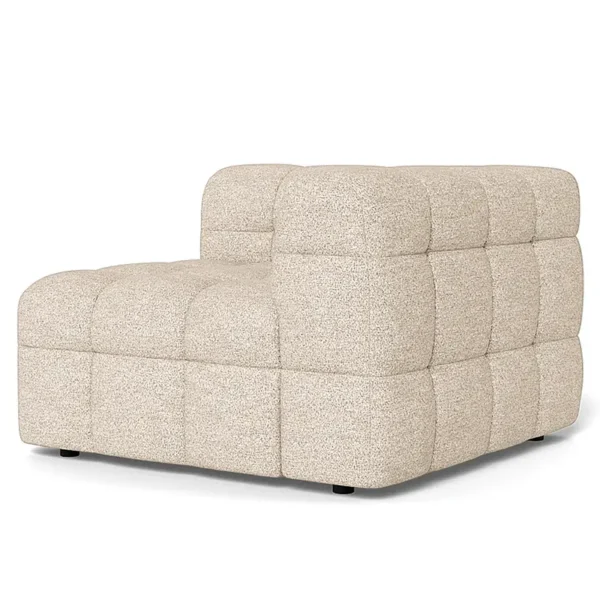 1-Sitzer Modulsofa Beige Bouclé Stoff Coletta 102 x 66 x 100cm Armlehne davorstehend rechts Modern