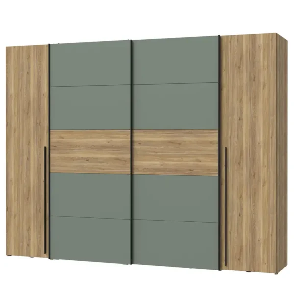 Kombischrank 270 x 211 x 61cm Braun/Grün/Salbei