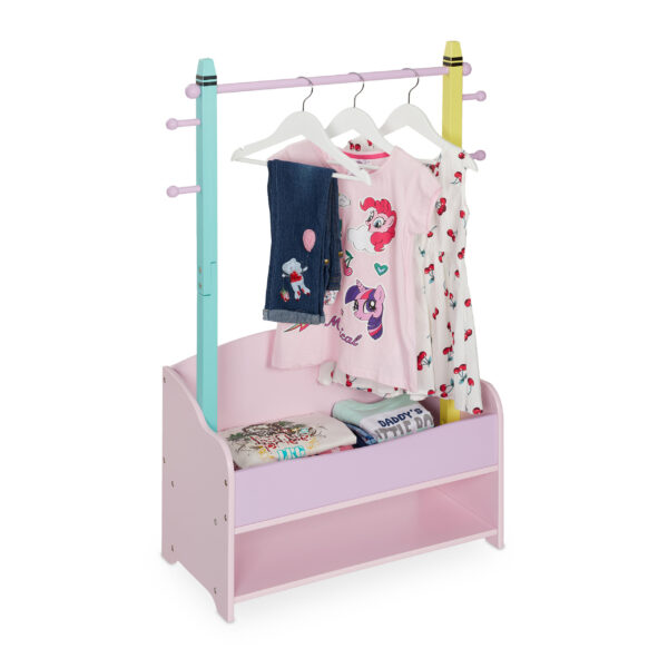 Relaxdays KINDERKLEIDERSTÄNDER Mehrfarbig