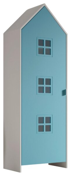 Kinderkleiderschrank Casami ca. 58x171x37 cm Weiß/Blau