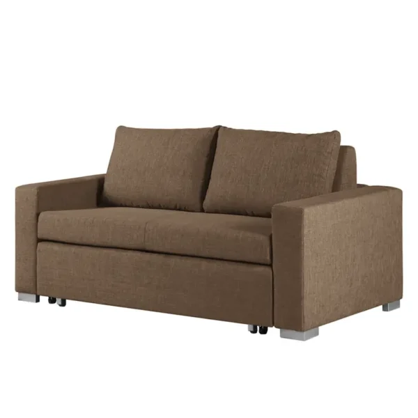 Schlafsofa Basic Braun/Braun Stoff Doran 193cm mit Schlaffunktion Modern