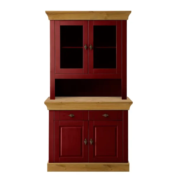 Buffet II 108 x 197 x 45cm Rot/Braun/Kiefer