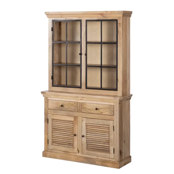 Buffet VIANNE 120 x 200 x 40cm Braun/Beige/Mango
