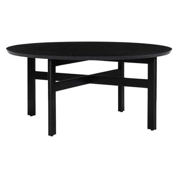 Schwarzer Couchtisch Fjord, Esche/Eukalyptus, Ø 80 x H 42 cm
