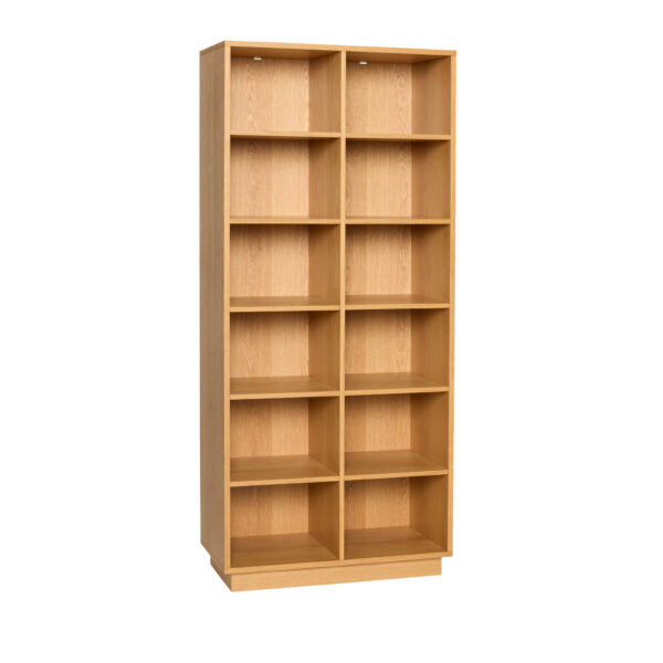 Bücherregal Disco Large mit 12 Fächern, Eiche, 80 x 30 x 180 cm