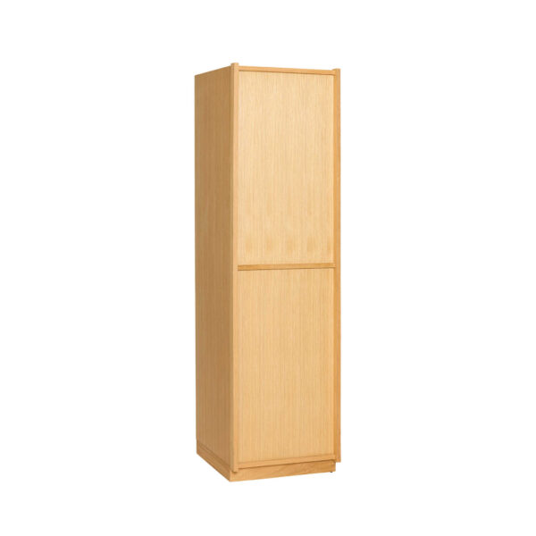 Schmaler Kleiderschrank Kura Small, Eiche Natur, 50 x 55 x 181 cm