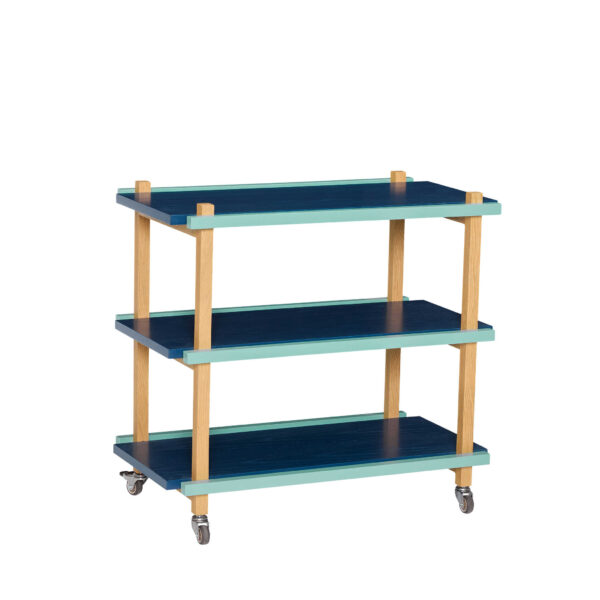 Servierwagen Crayon auf Rollen, Esche / Multifarben, 70 x 38 x 70 cm