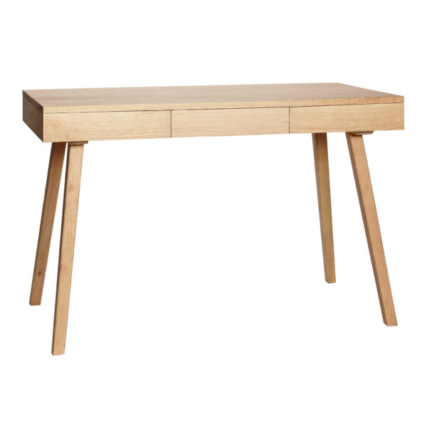 Schreibtisch Tripple mit 3 Schubladen, Eiche, 120 x 57 x 78 cm