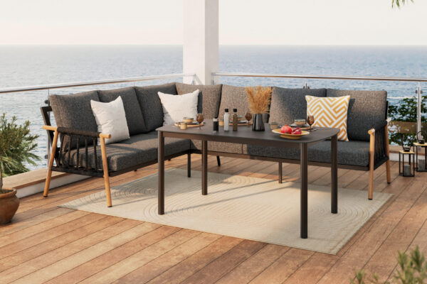 Ambia Garden DINING-LOUNGESET Natur, Dunkelgrau xxxlutz.de