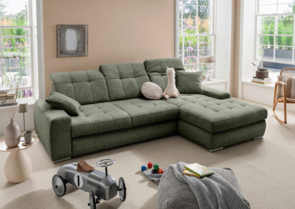 Livetastic ECKSOFA Dunkelgrün