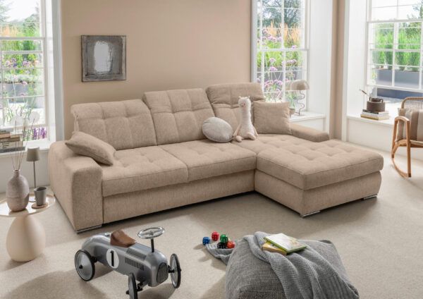 Livetastic ECKSOFA Hellbraun