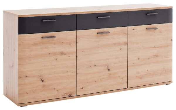 Livetastic SIDEBOARD Anthrazit, Eiche