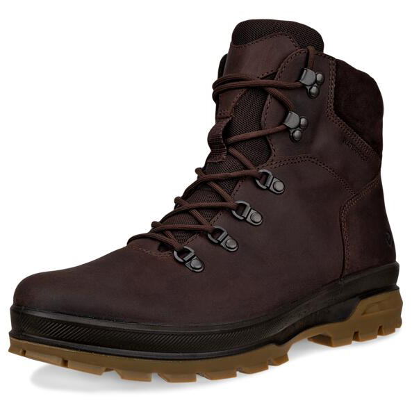 Ecco - Rugged Track Waterproof Lace Boot - Freizeitstiefel schwarz/braun