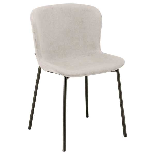 Stuhl Noemie Beige Webstoff Gepolstert