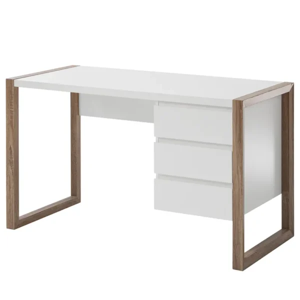 Schreibtisch Avusy 130 x 76 x 60cm Weiß/Weiß