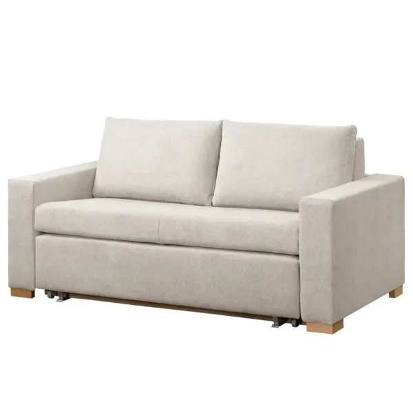 Schlafsofa Basic Beige/Silbergrau Strukturstoff Rima 173cm mit Schlaffunktion Modern