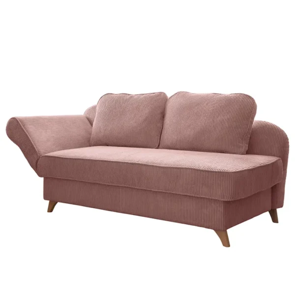 Recamiere Macael Pink Cordstoff Poppy 196 x 101 x 92cm Ausrichtung links Modern