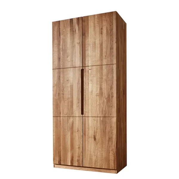 Massiver Drehtürenschrank 102cm Braun