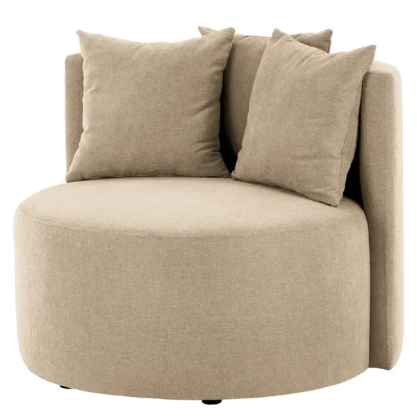 Sessel Lopala Beige Webstoff Scara 91 x 78 x 91cm