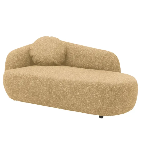 Recamiere NAZLAT Braun Strukturstoff Blerta 183 x 75 x 105cm Armlehne davorstehend links Modern