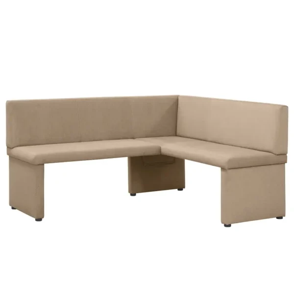 Küchensofa 166 x 87 x 146cm Beige Ausrichtung rechts Samt Cassie: Beigebraun